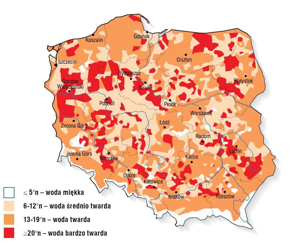 Kto ma miękką, a kto twardą wodę